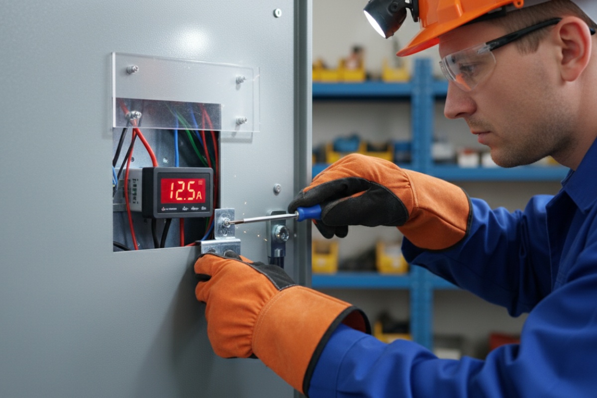 Cách lắp đặt đồng hồ Ampe tủ điện an toàn